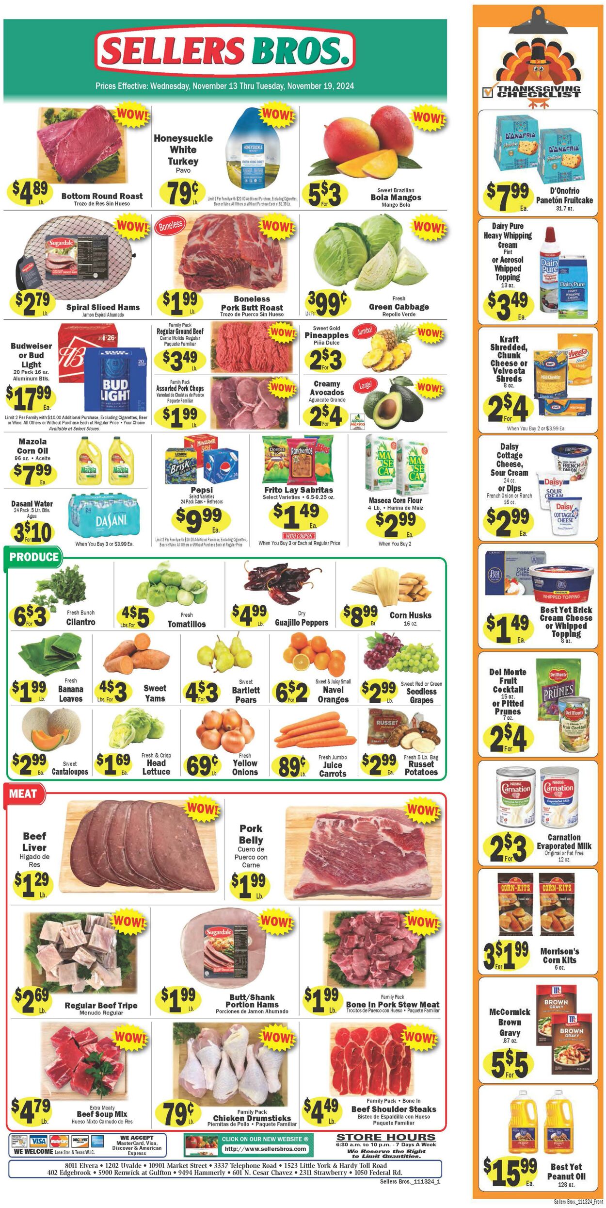 Weekly ad Sellers Bros 11/13/2024 - 11/19/2024