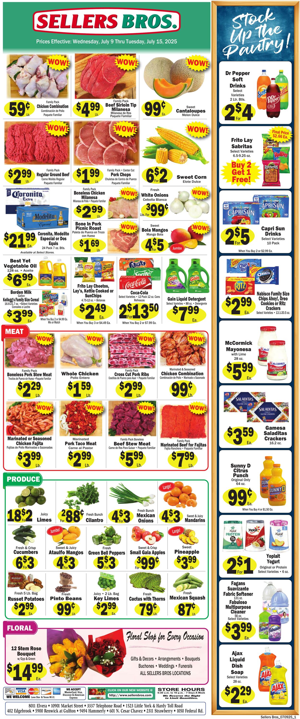 Weekly ad Sellers Bros 07/09/2025 - 07/15/2025