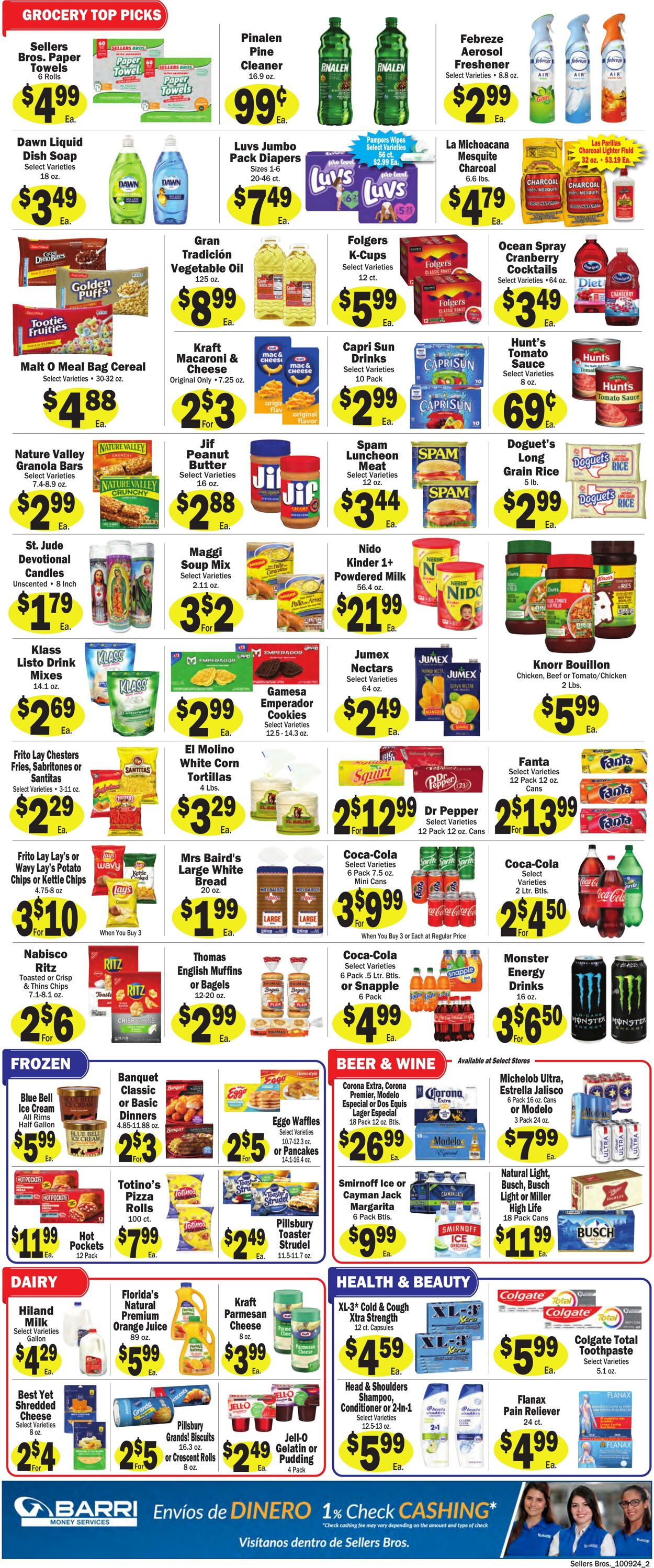 Weekly ad Sellers Bros 10/09/2024 - 10/15/2024