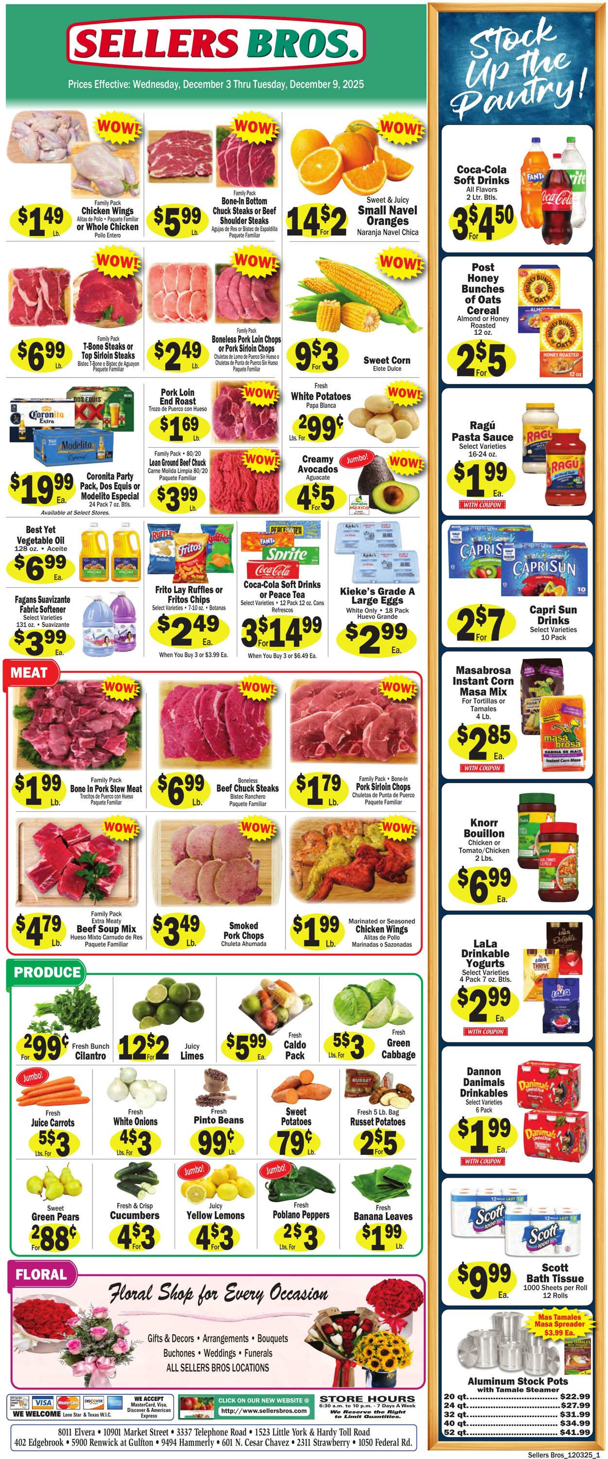 Weekly ad Sellers Bros 12/03/2025 - 12/09/2025