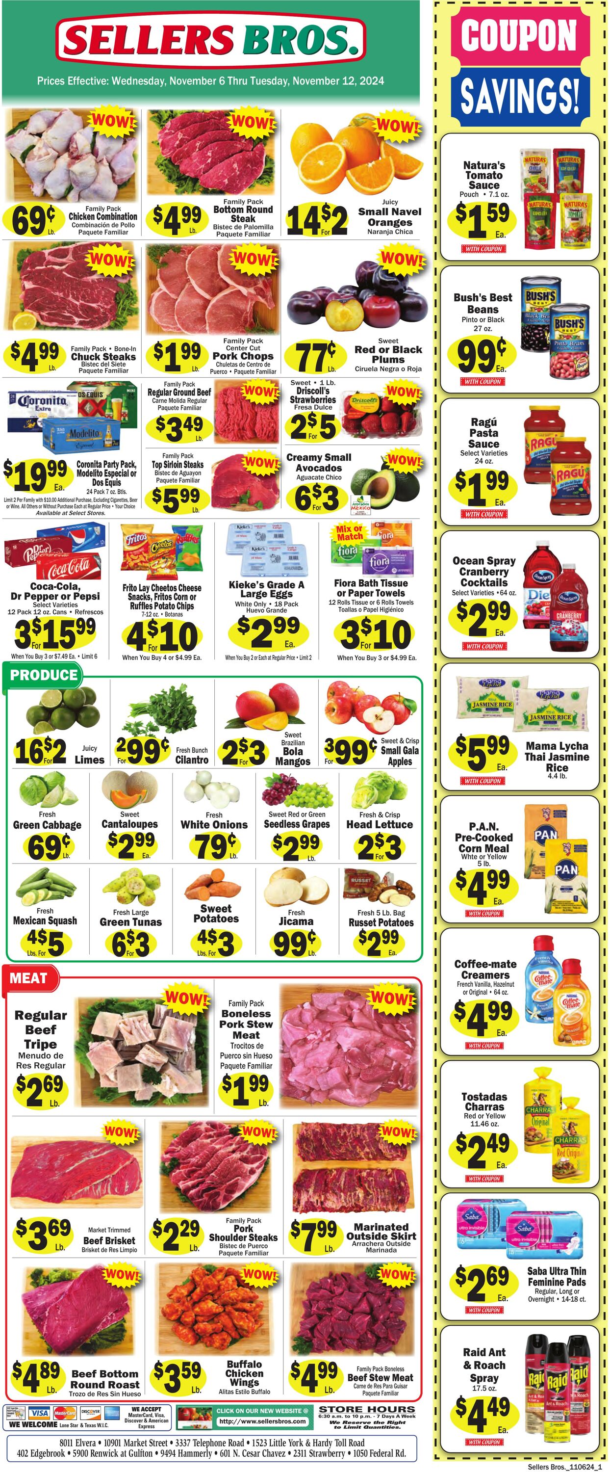 Weekly ad Sellers Bros 11/06/2024 - 11/12/2024