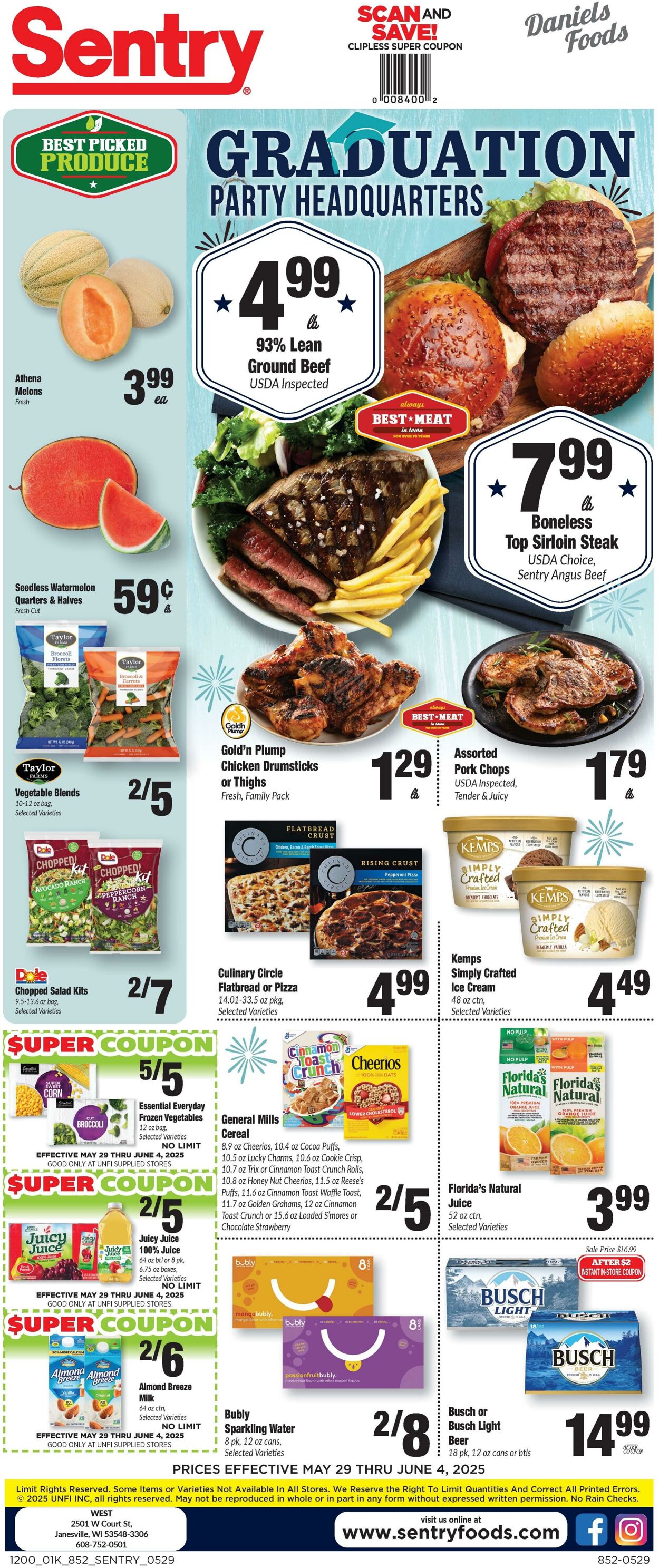 Weekly ad Sentry 05/29/2025 - 06/04/2025