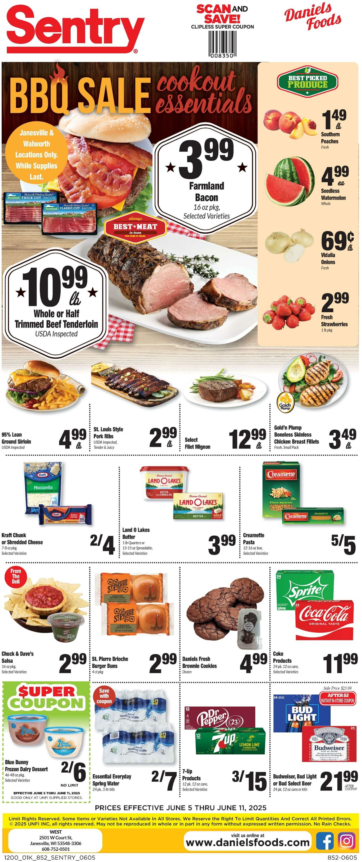 Weekly ad Sentry 06/05/2025 - 06/11/2025