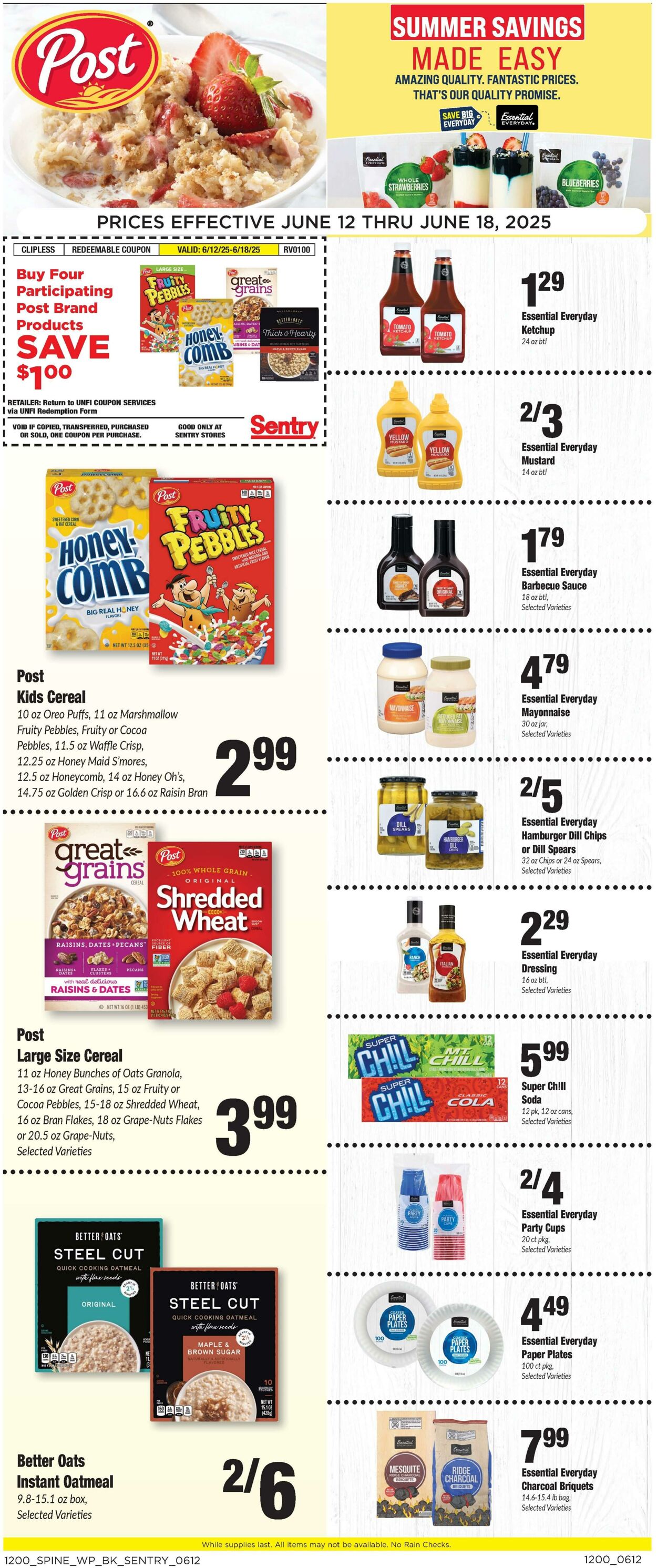 Weekly ad Sentry 06/12/2025 - 06/18/2025