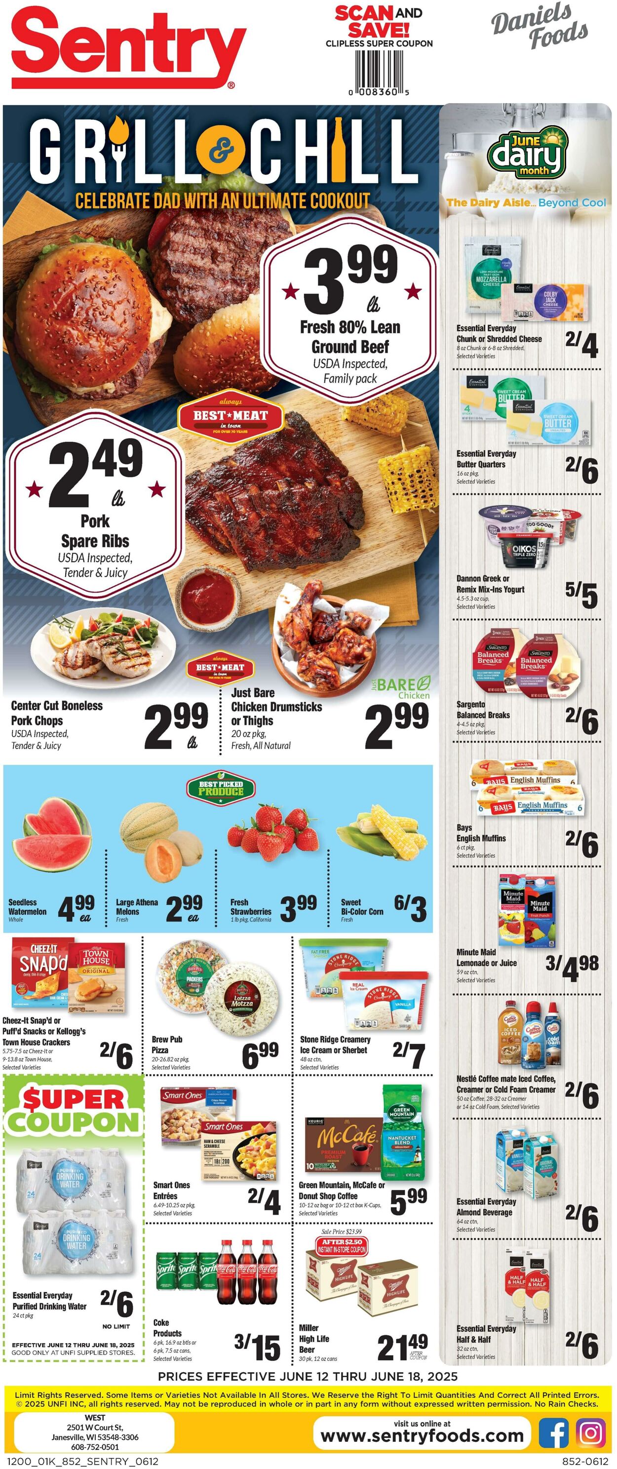 Weekly ad Sentry 06/12/2025 - 06/18/2025