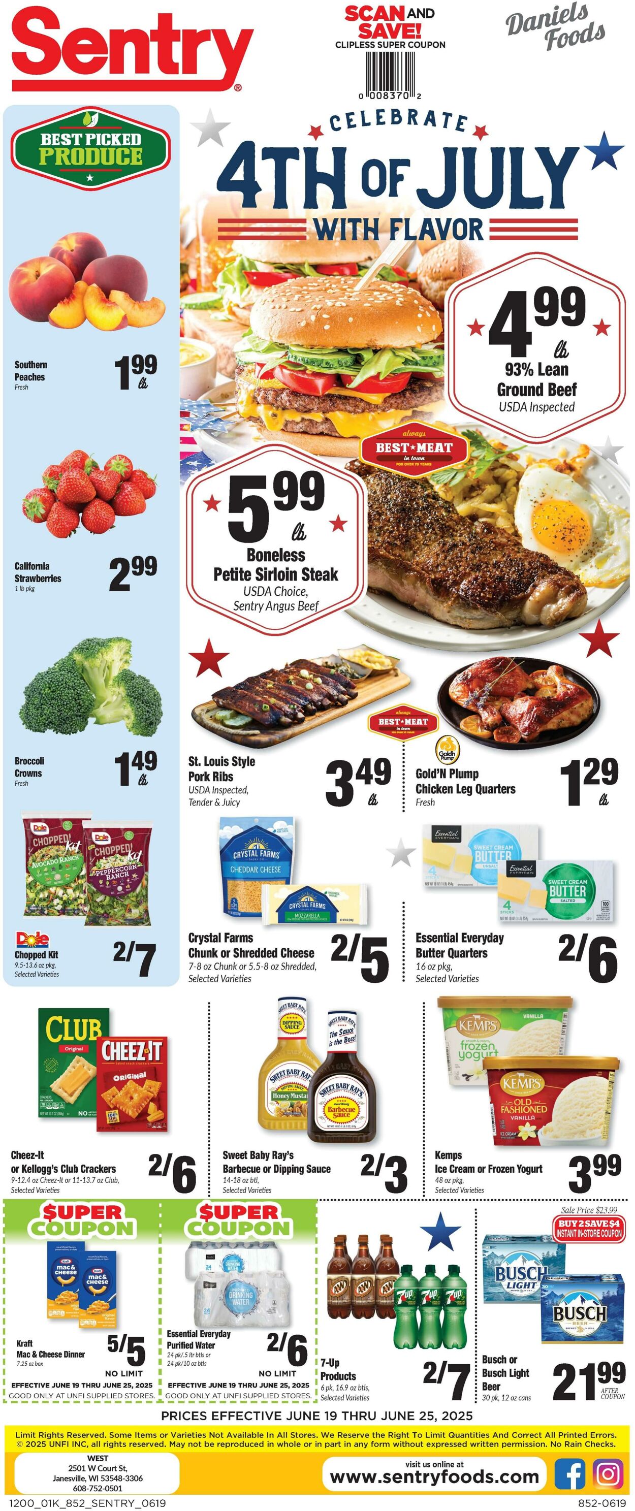 Weekly ad Sentry 06/19/2025 - 06/25/2025