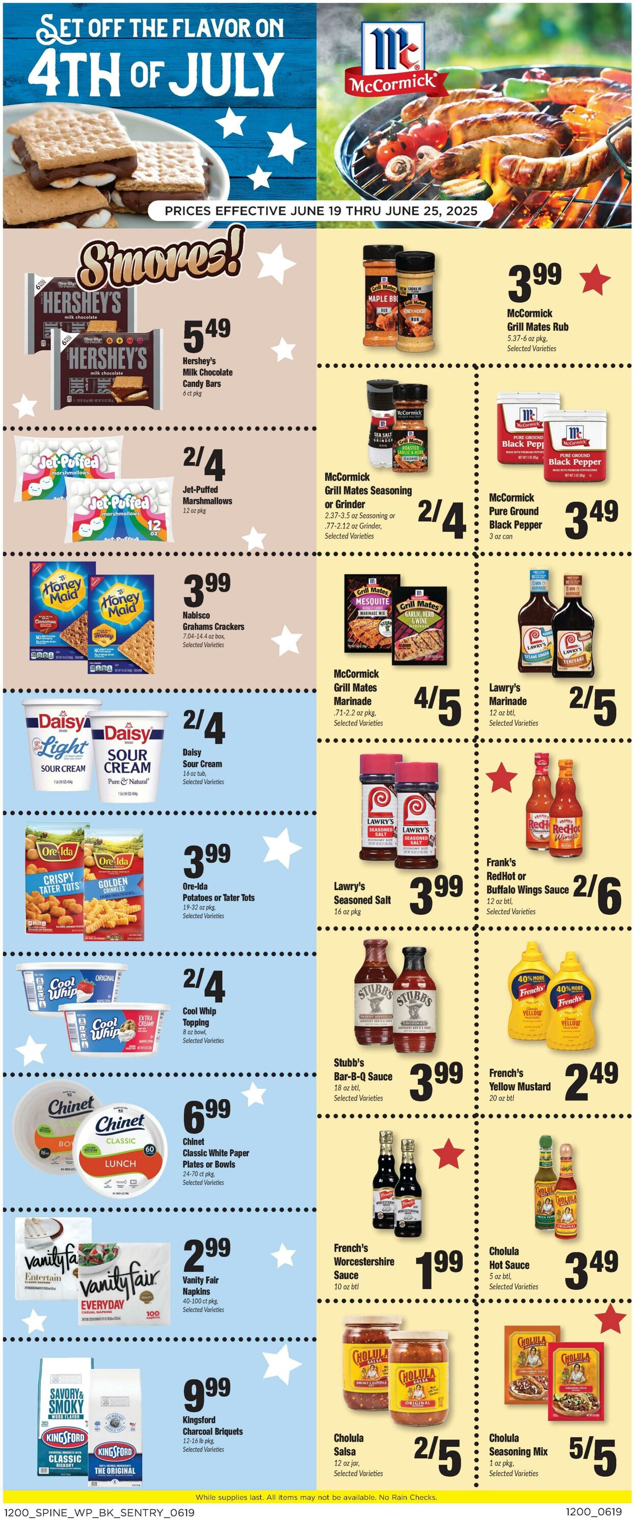 Weekly ad Sentry 06/19/2025 - 06/25/2025