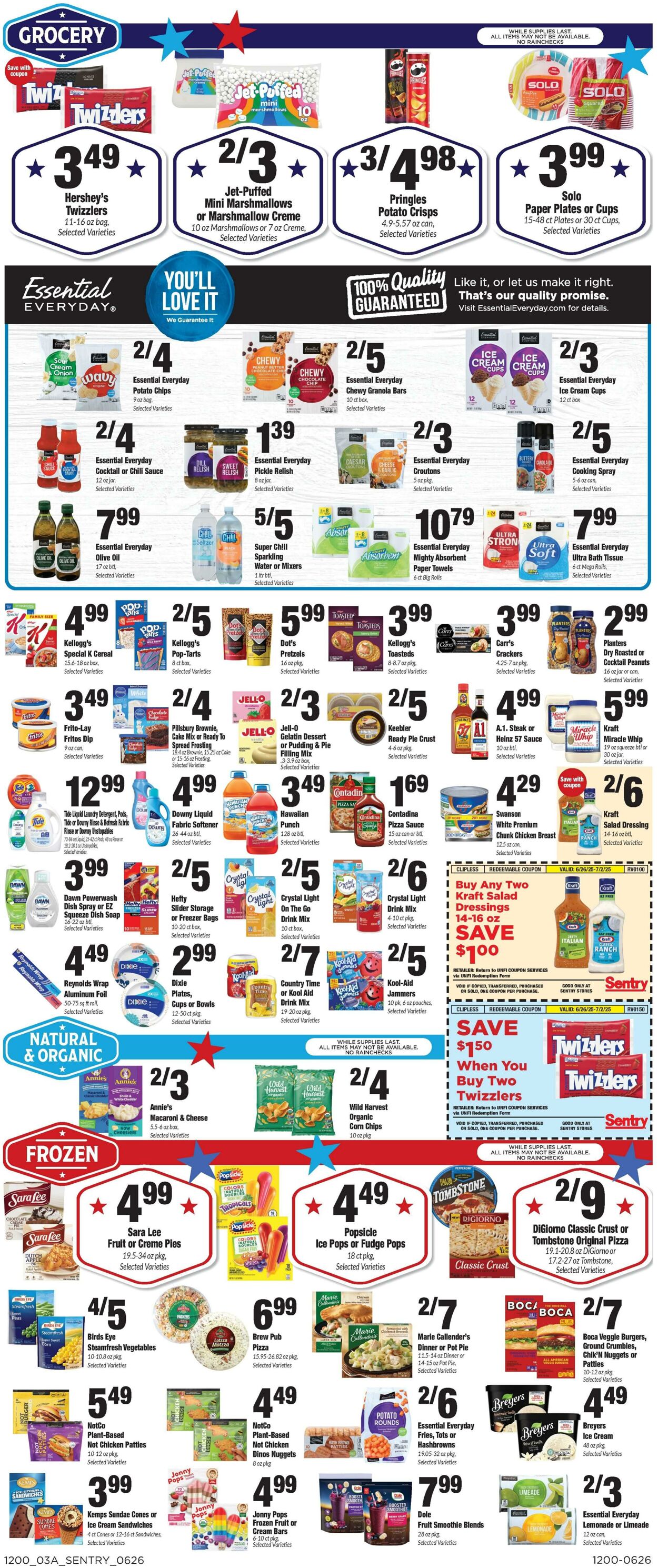 Weekly ad Sentry 06/26/2025 - 07/02/2025
