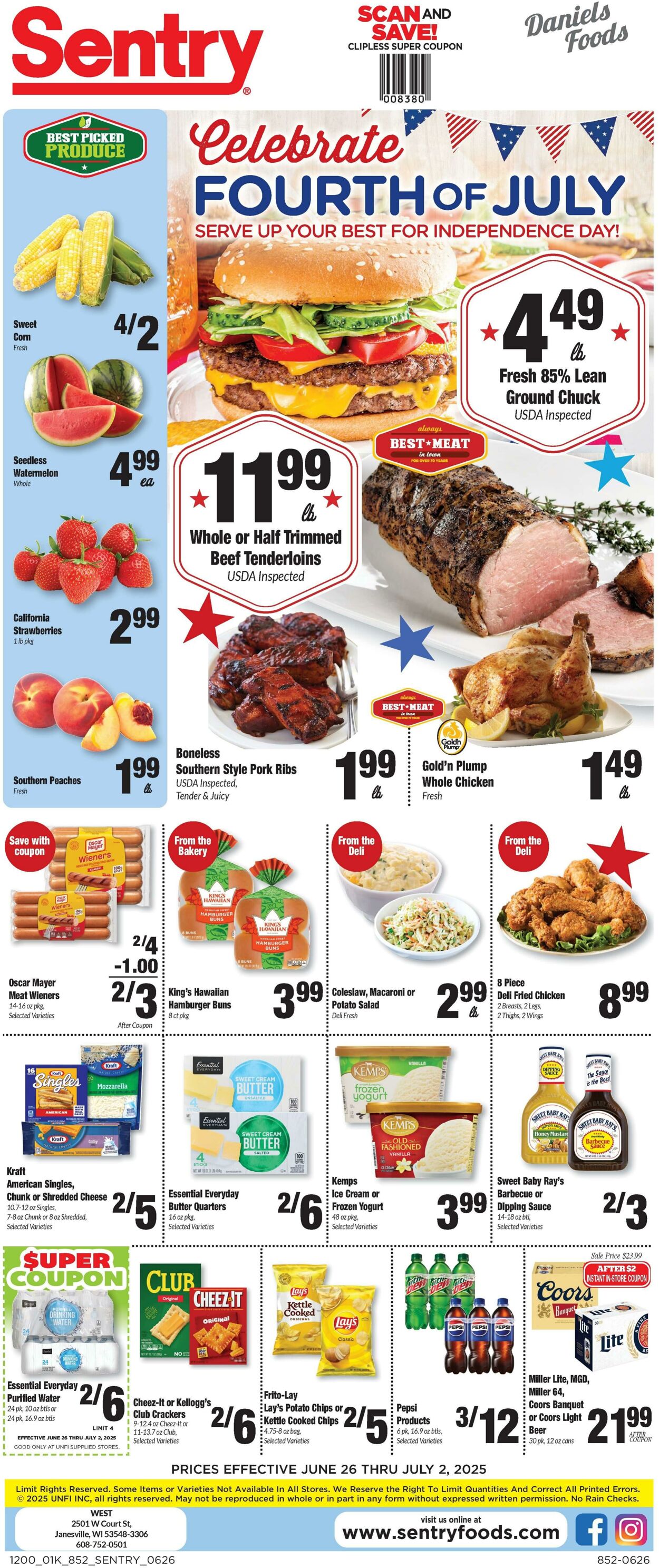 Weekly ad Sentry 06/26/2025 - 07/02/2025
