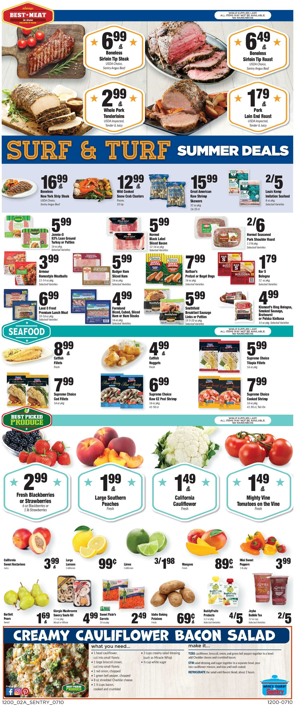 Weekly ad Sentry 07/10/2025 - 07/16/2025