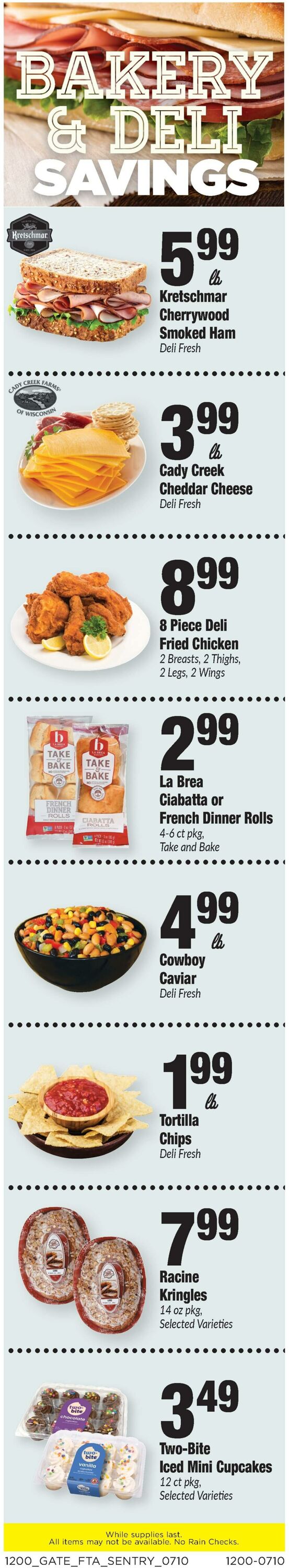 Weekly ad Sentry 07/10/2025 - 07/16/2025