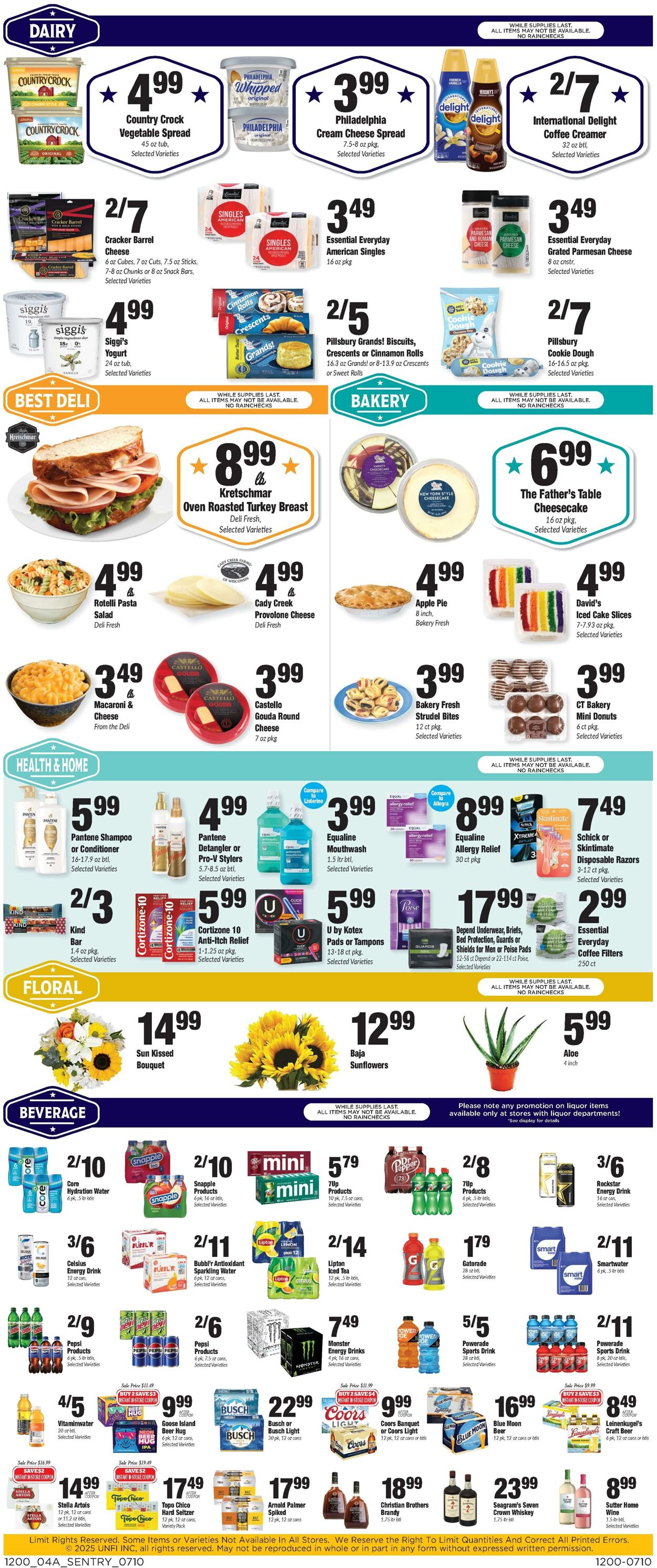 Weekly ad Sentry 07/10/2025 - 07/16/2025
