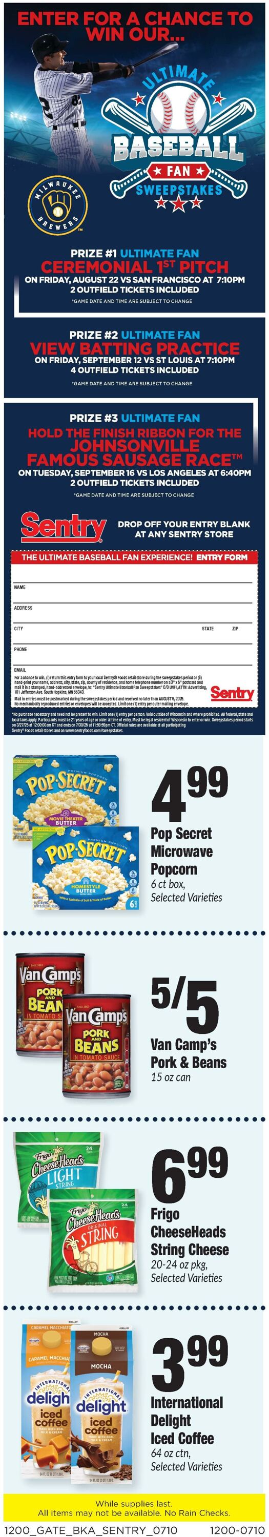 Weekly ad Sentry 07/10/2025 - 07/16/2025