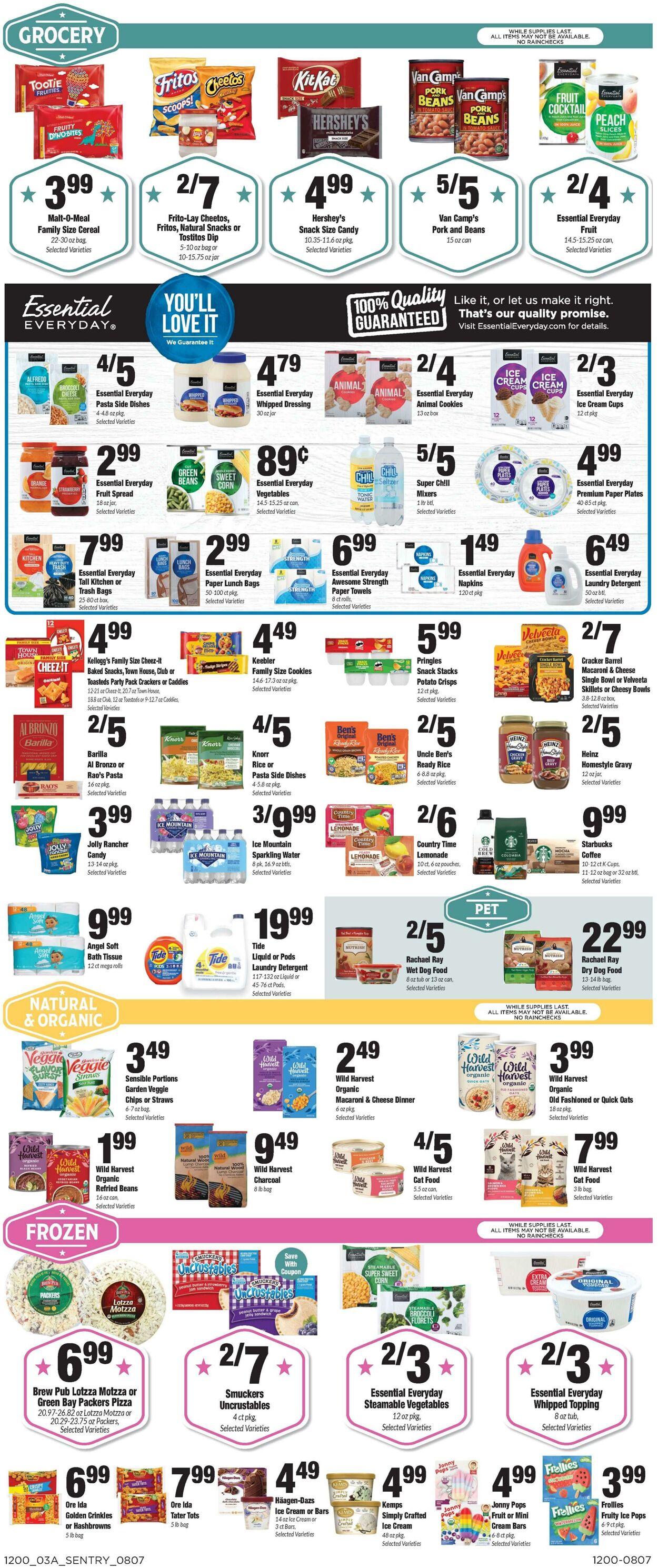 Weekly ad Sentry 08/07/2025 - 08/13/2025
