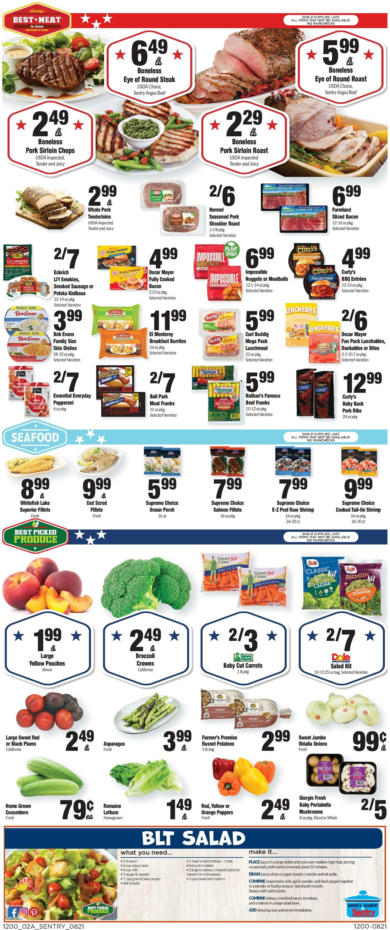 Weekly ad Sentry 08/21/2025 - 08/27/2025