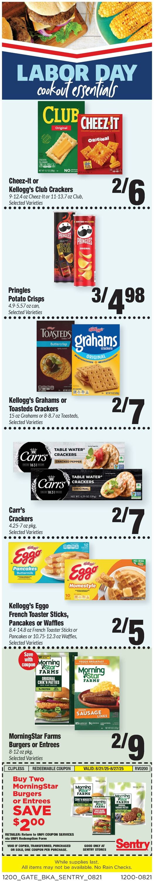 Weekly ad Sentry 08/21/2025 - 08/27/2025
