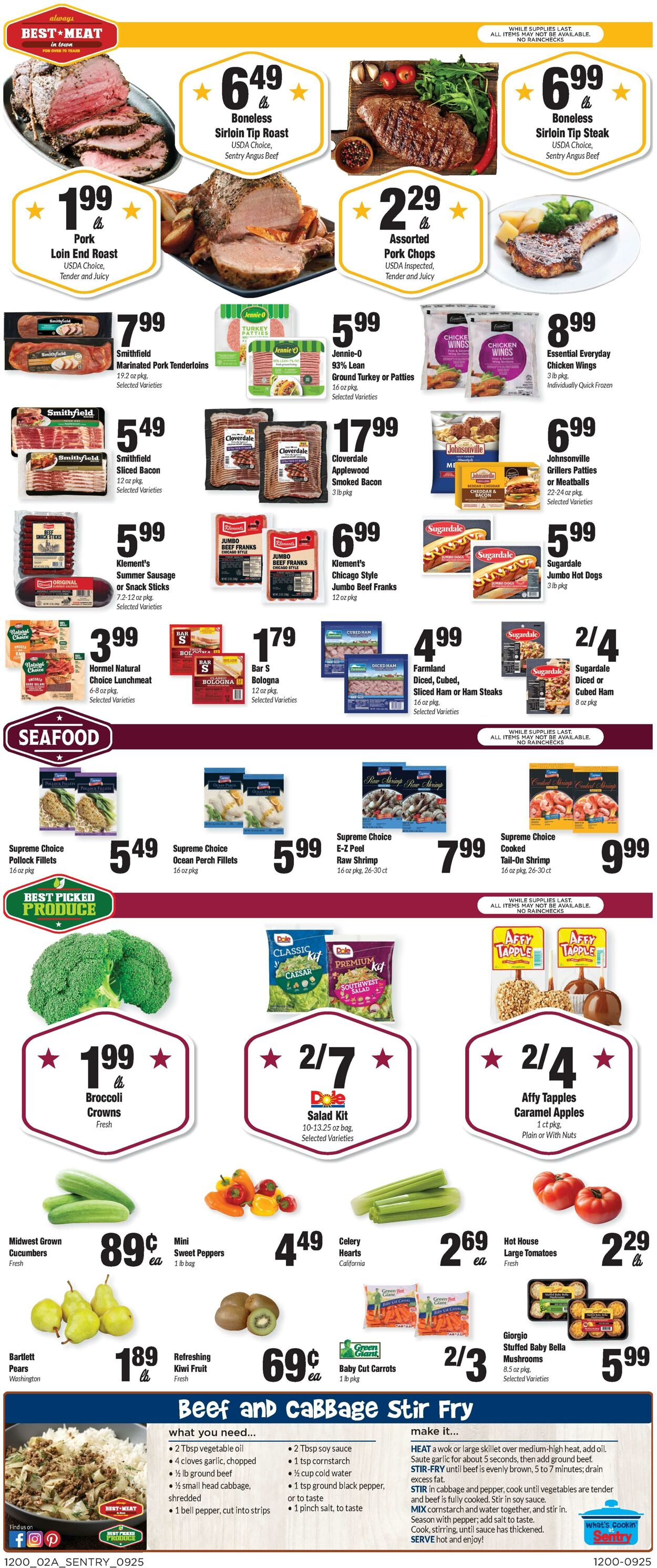 Weekly ad Sentry 09/25/2025 - 10/01/2025