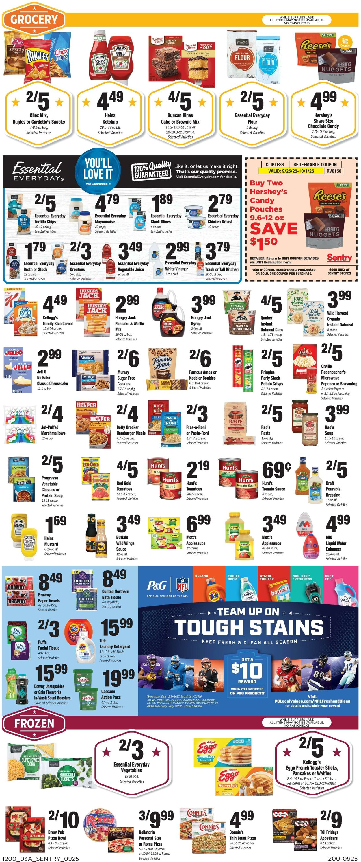 Weekly ad Sentry 09/25/2025 - 10/01/2025