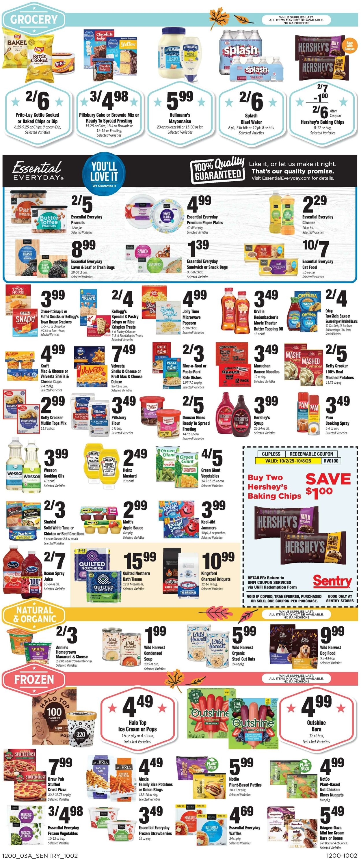 Weekly ad Sentry 10/02/2025 - 10/08/2025