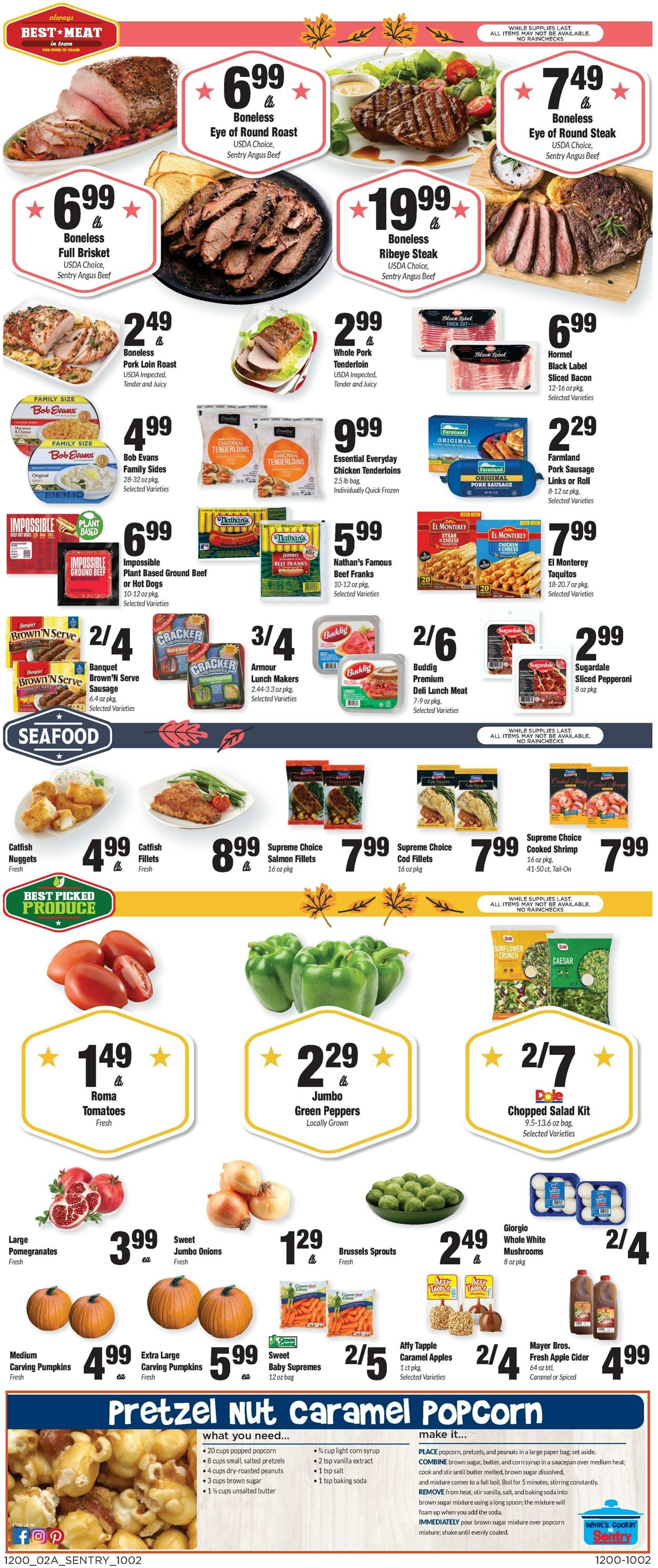 Weekly ad Sentry 10/02/2025 - 10/08/2025
