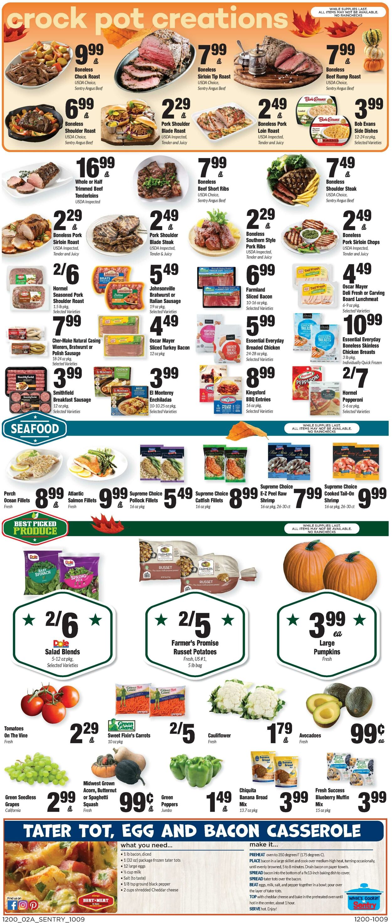 Weekly ad Sentry 10/09/2025 - 10/15/2025