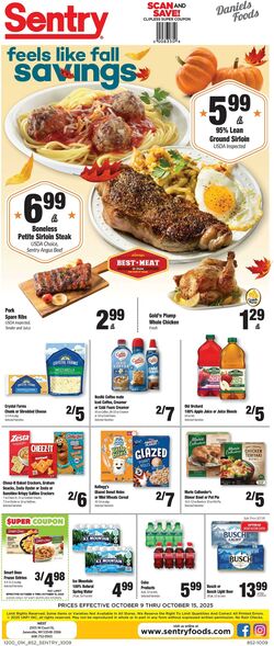 Weekly ad Sentry 10/09/2025 - 10/15/2025