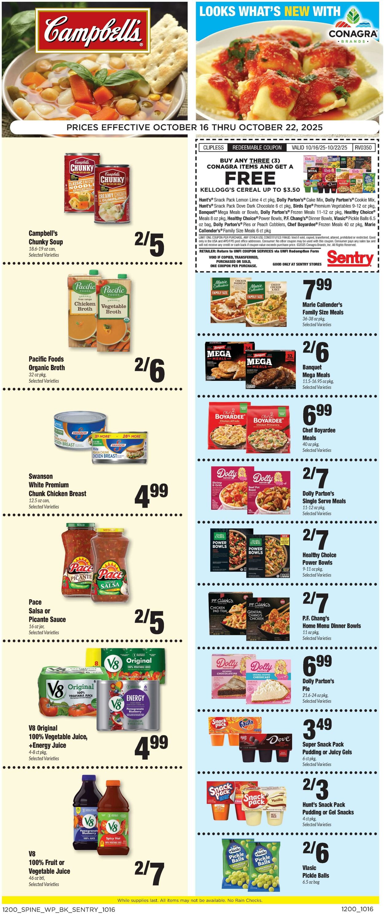 Weekly ad Sentry 10/16/2025 - 10/22/2025