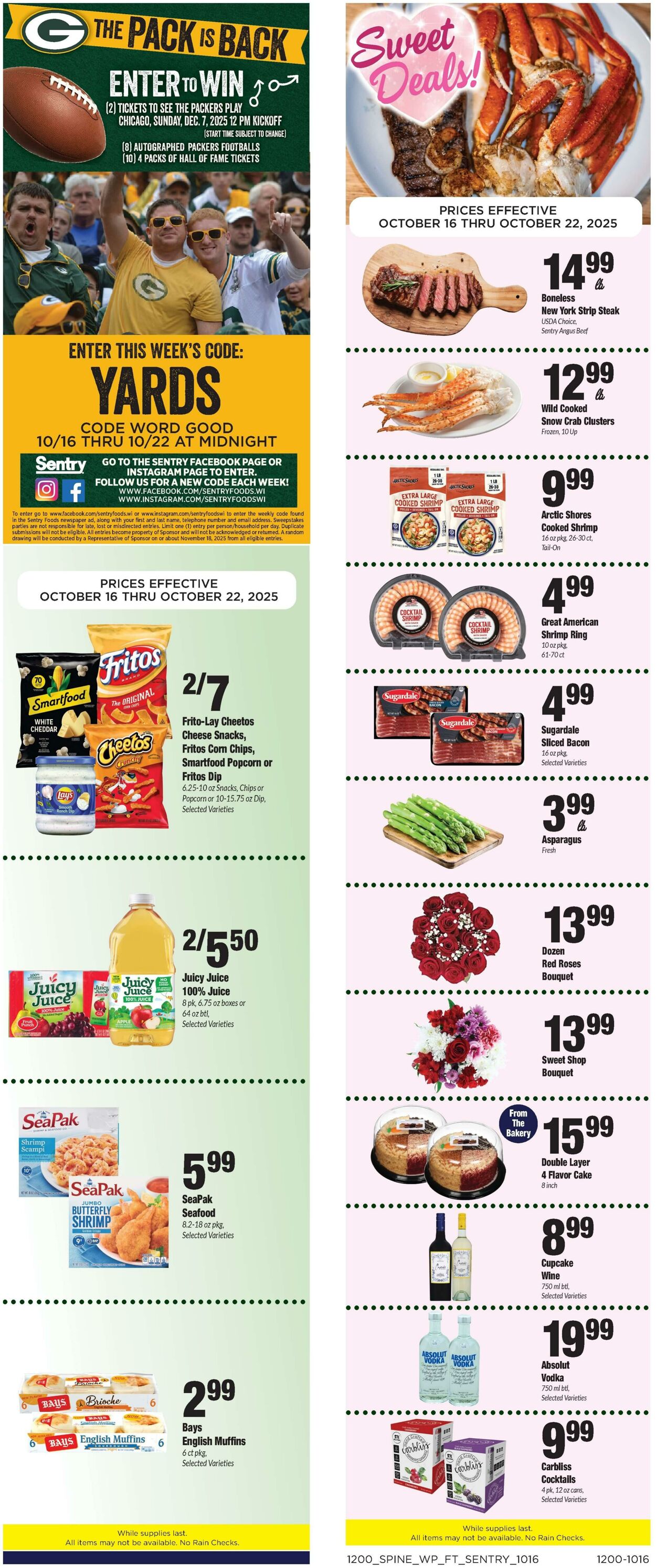 Weekly ad Sentry 10/16/2025 - 10/22/2025