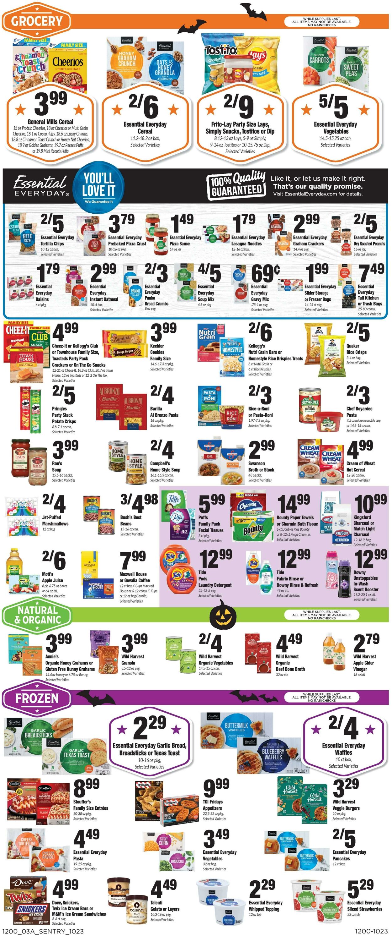 Weekly ad Sentry 10/23/2025 - 10/29/2025