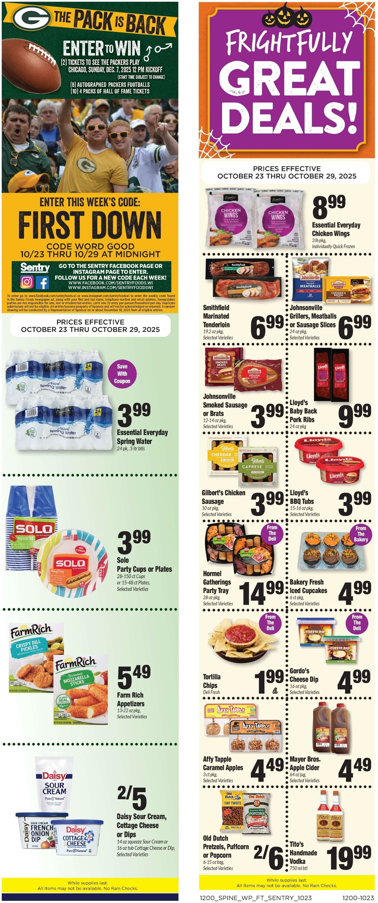 Weekly ad Sentry 10/23/2025 - 10/29/2025