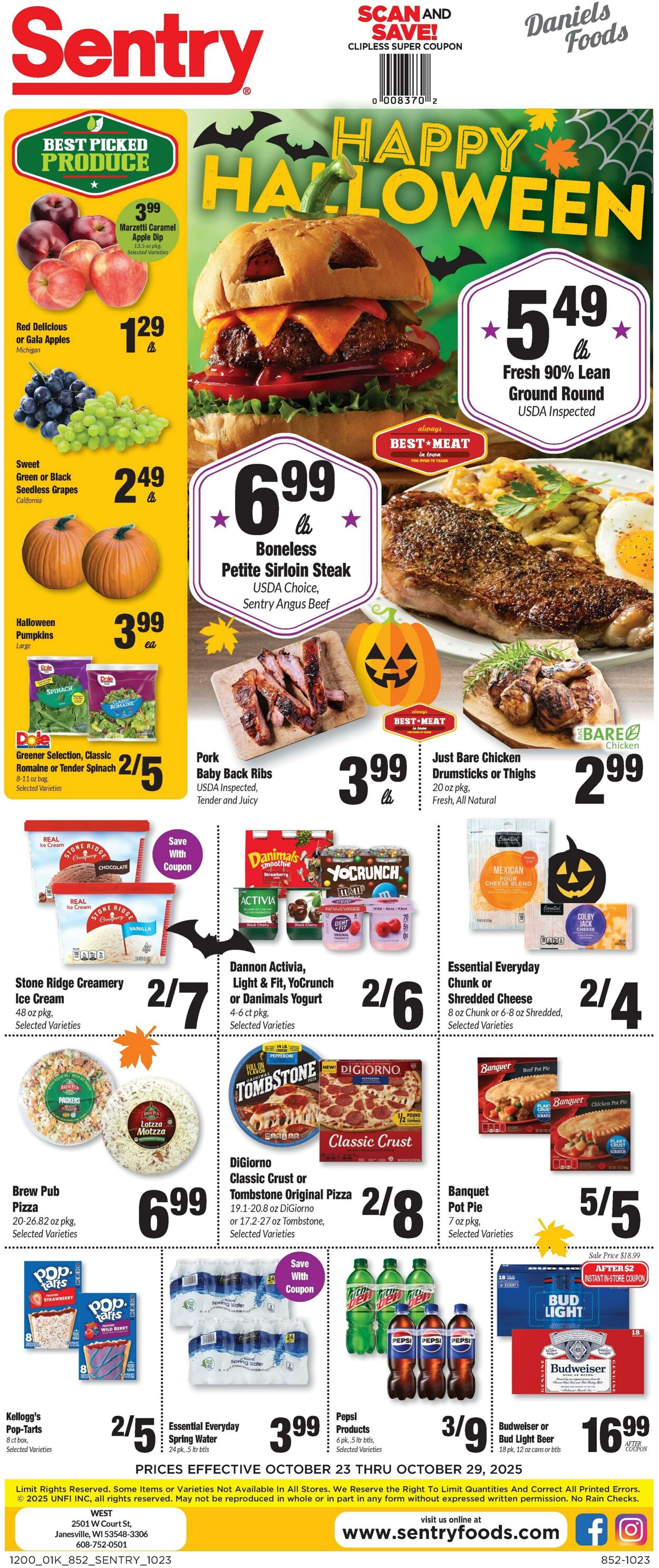 Weekly ad Sentry 10/23/2025 - 10/29/2025