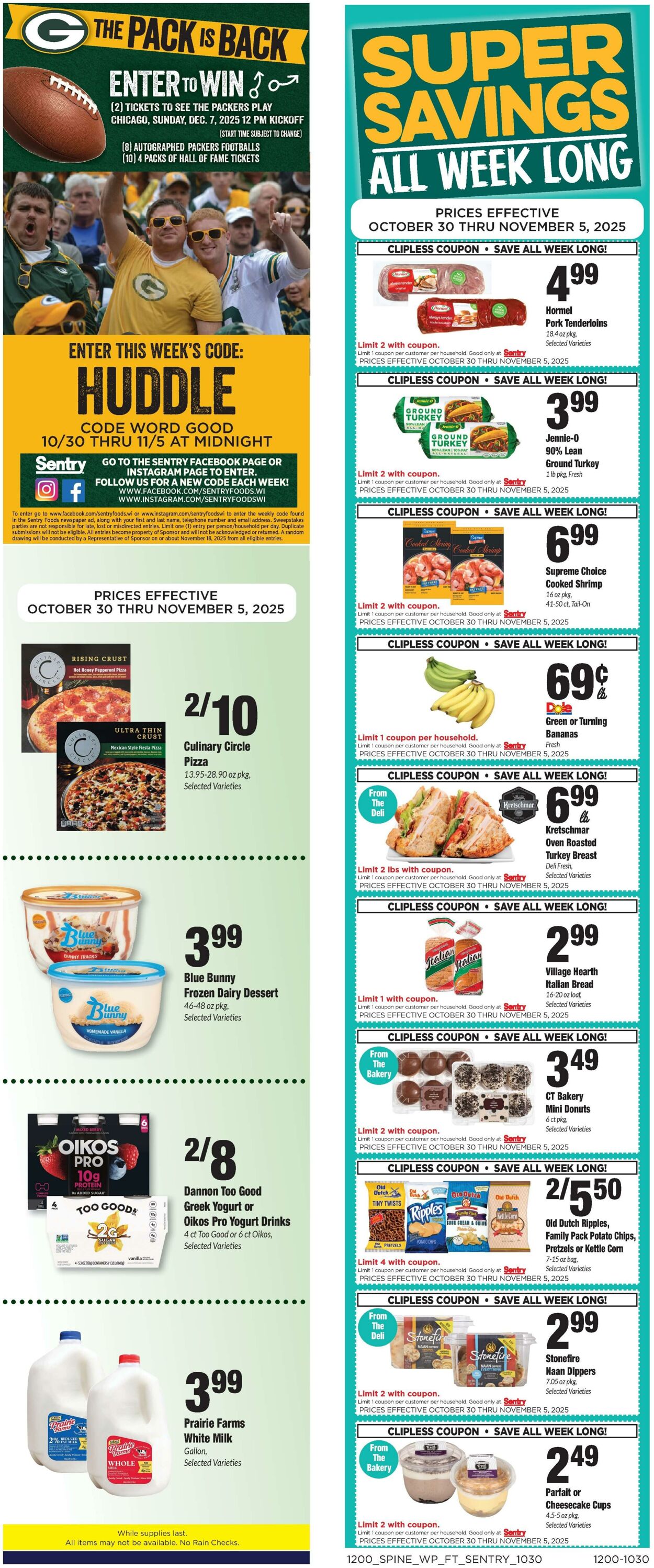 Weekly ad Sentry 10/30/2025 - 11/05/2025
