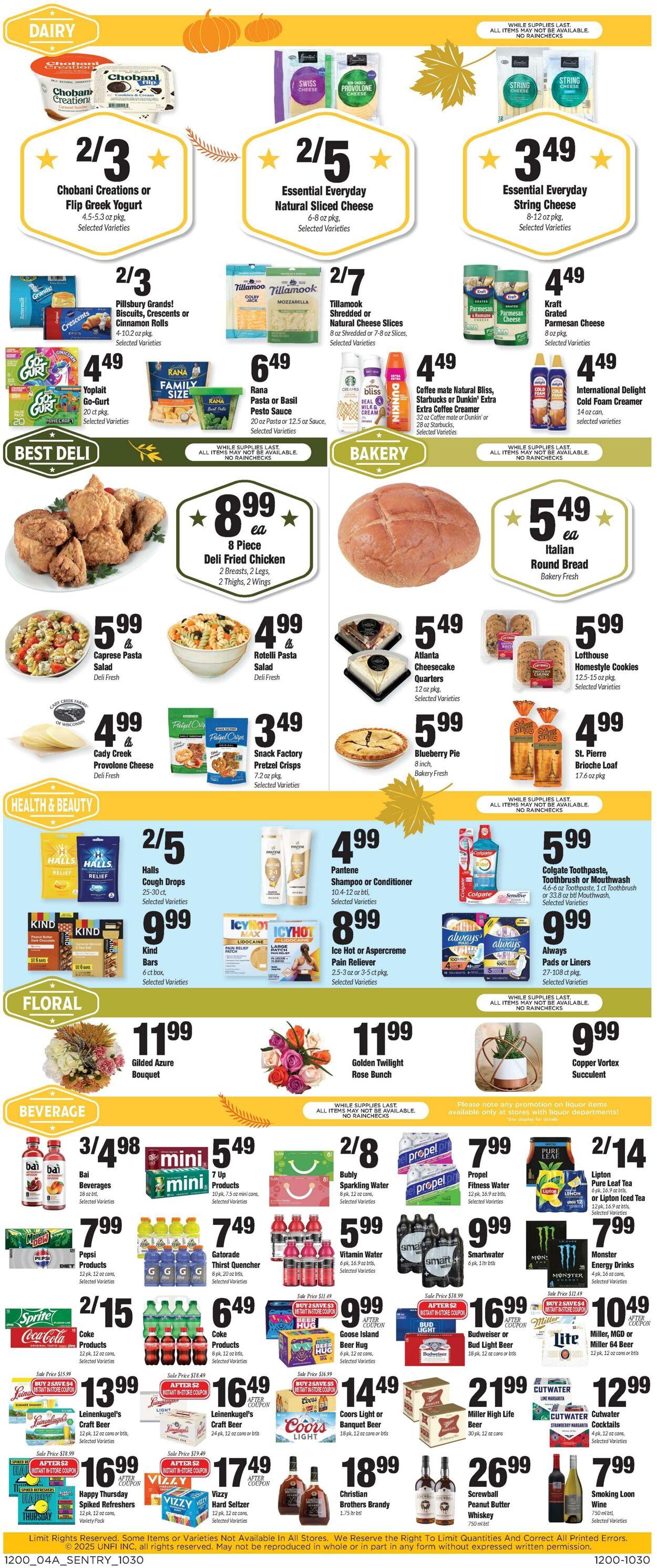 Weekly ad Sentry 10/30/2025 - 11/05/2025