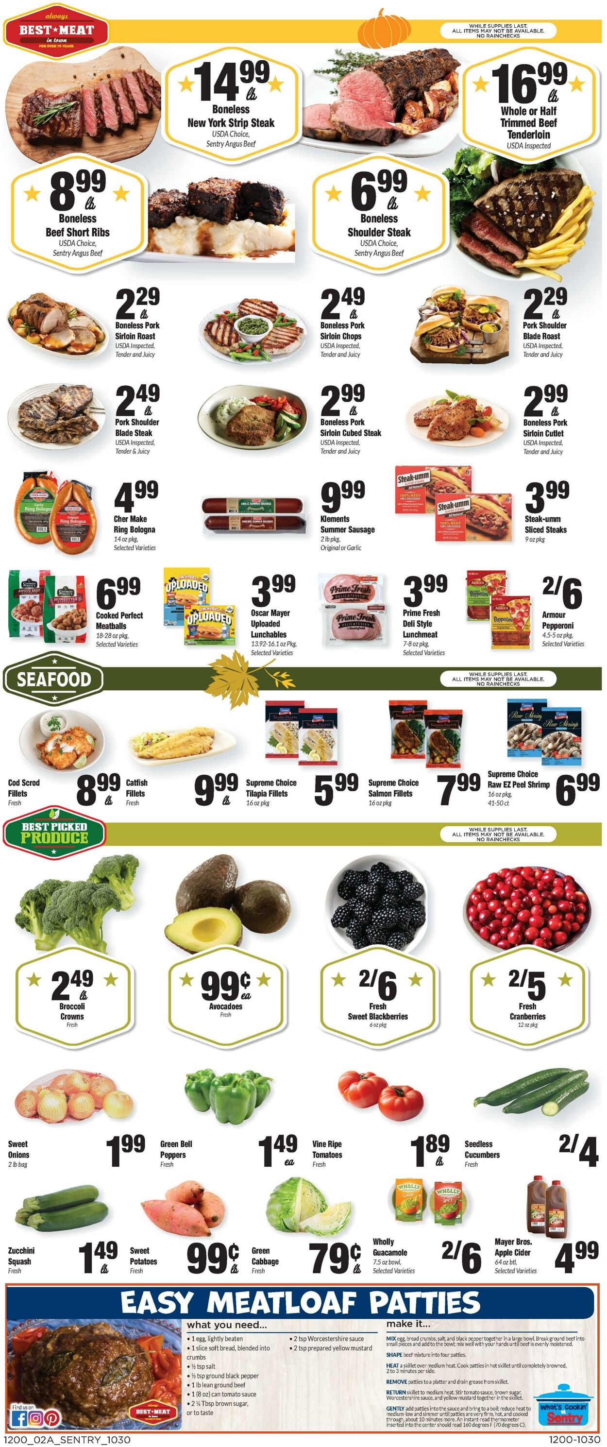 Weekly ad Sentry 10/30/2025 - 11/05/2025