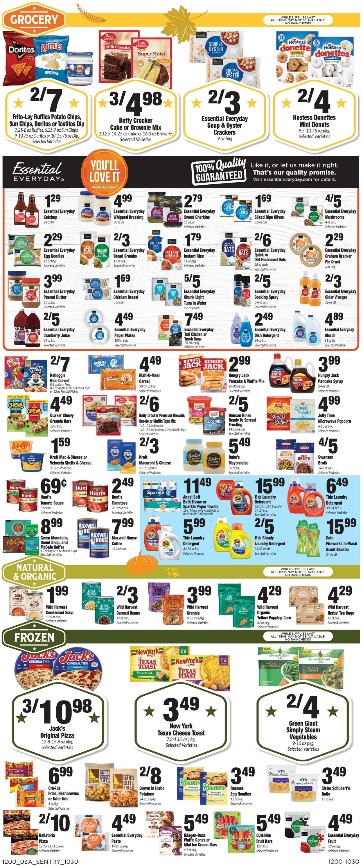 Weekly ad Sentry 10/30/2025 - 11/05/2025