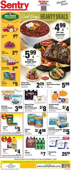 Weekly ad Sentry 10/30/2025 - 11/05/2025