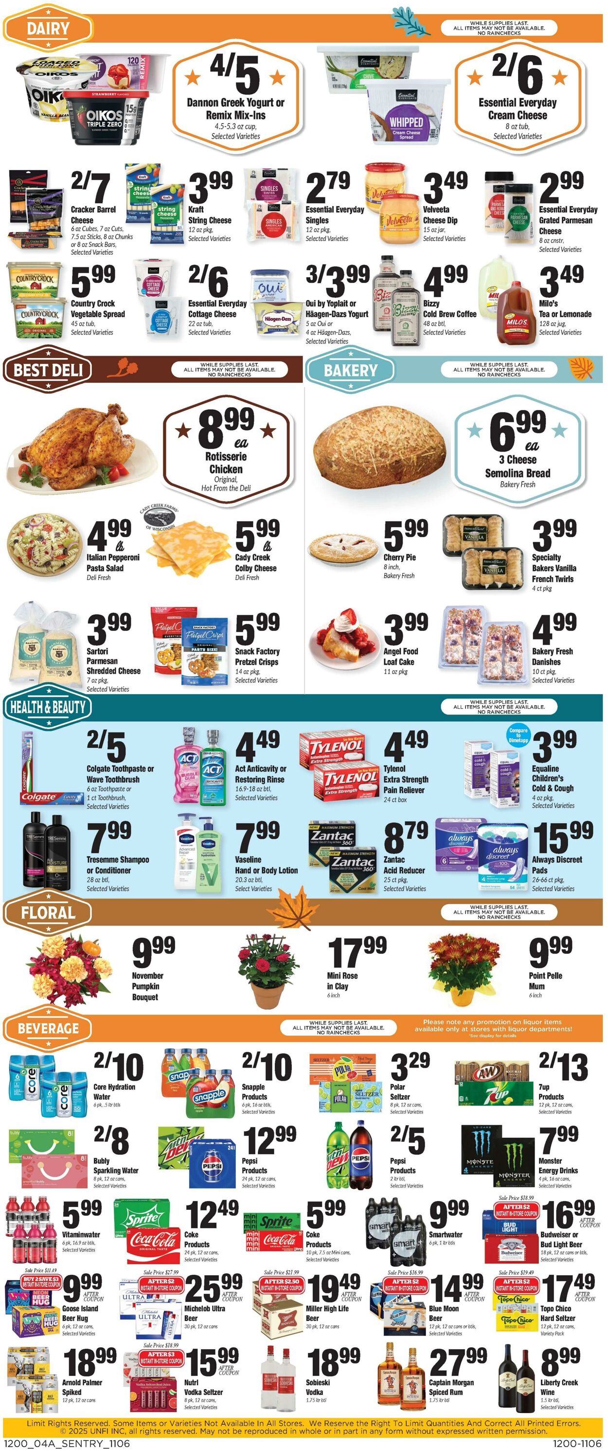 Weekly ad Sentry 11/06/2025 - 11/12/2025