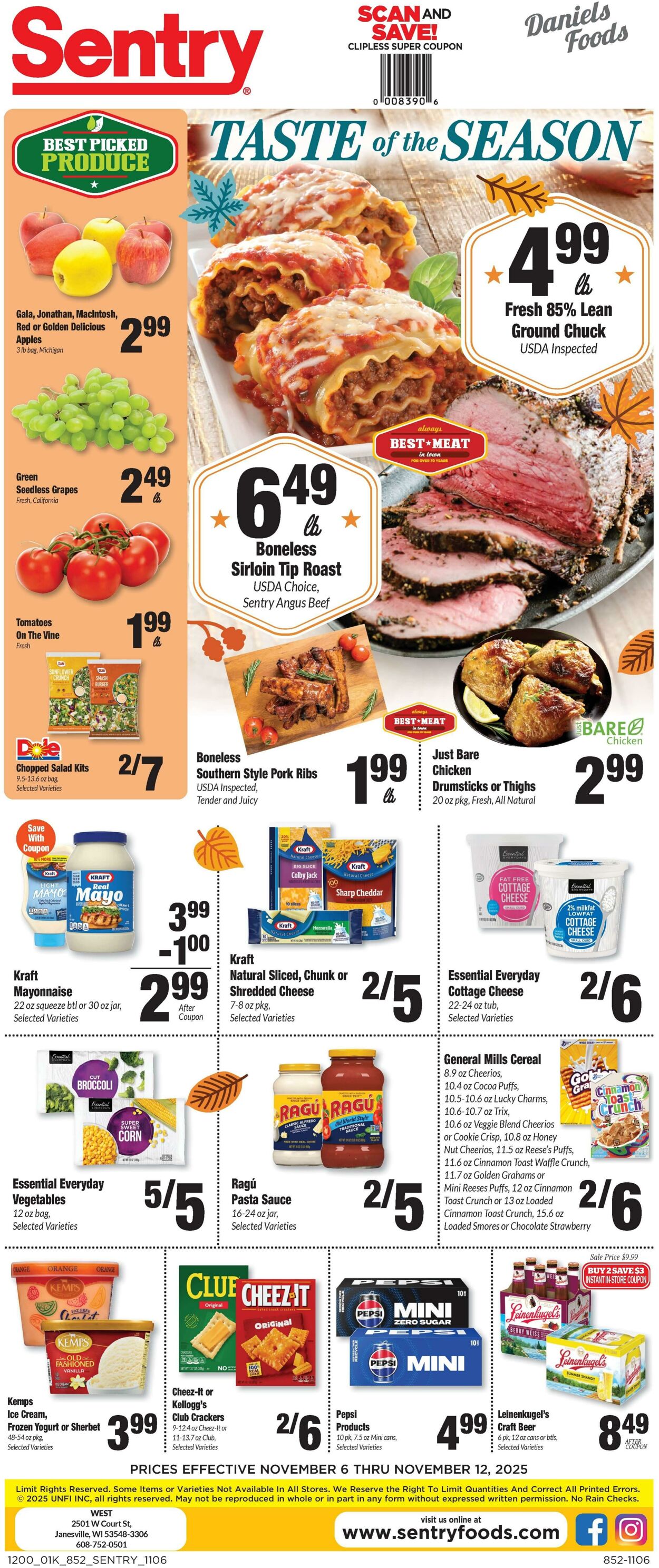 Weekly ad Sentry 11/06/2025 - 11/12/2025