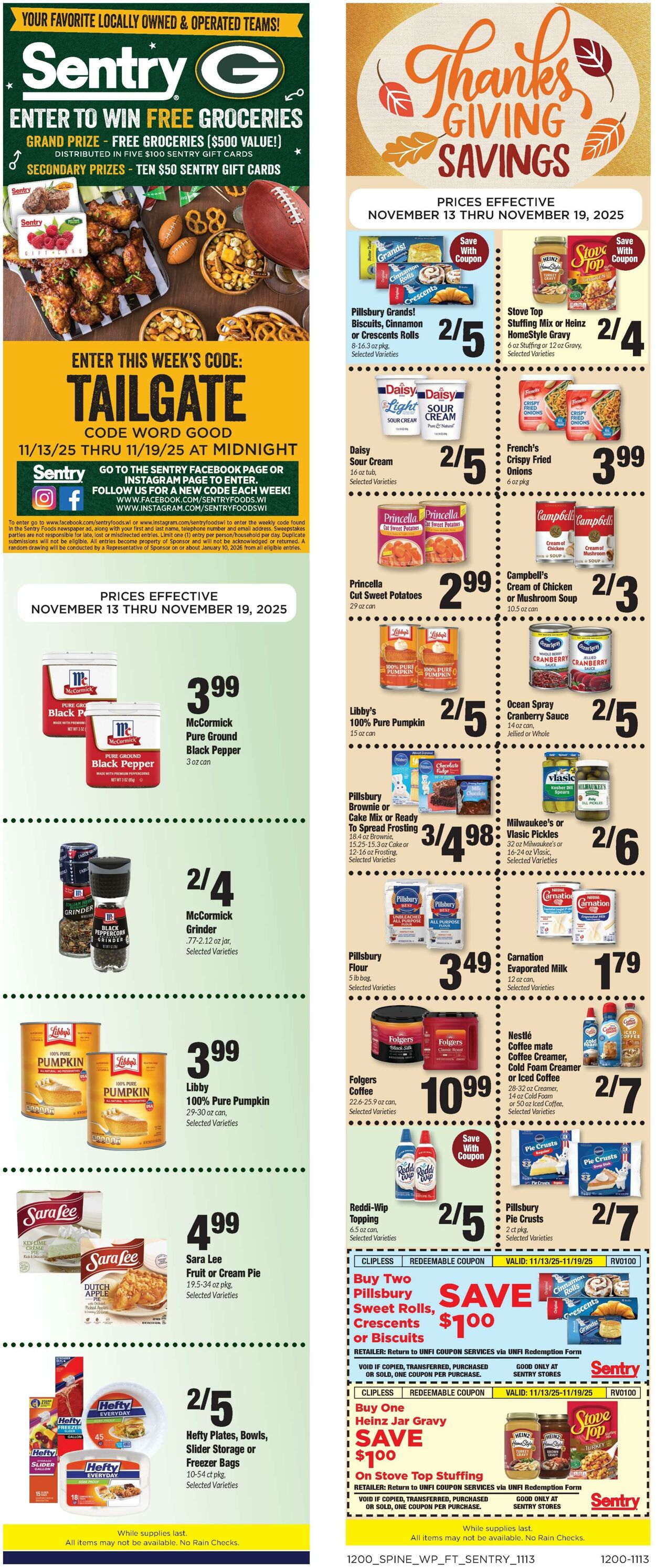 Weekly ad Sentry 11/13/2025 - 11/19/2025