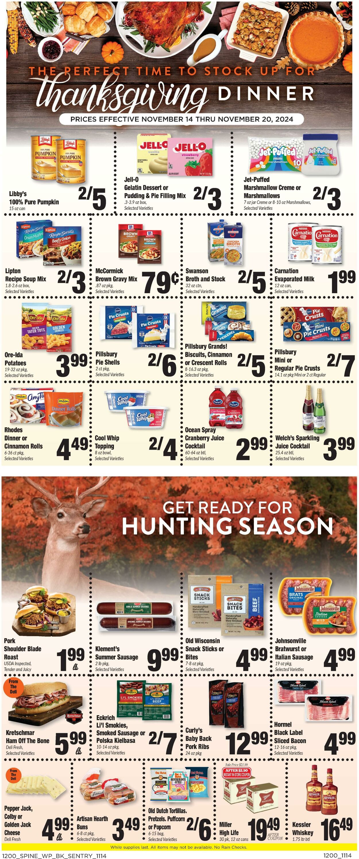 Weekly ad Sentry 11/14/2024 - 11/20/2024