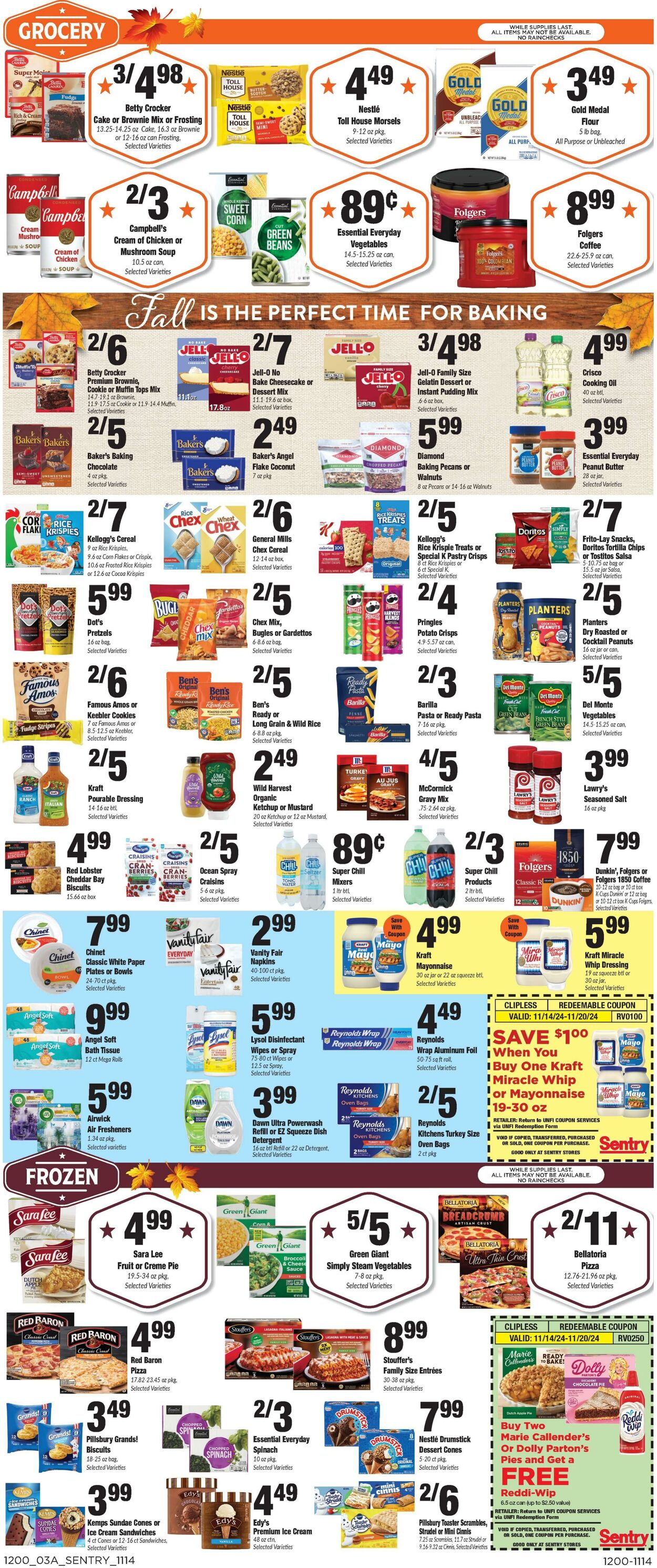 Weekly ad Sentry 11/14/2024 - 11/20/2024