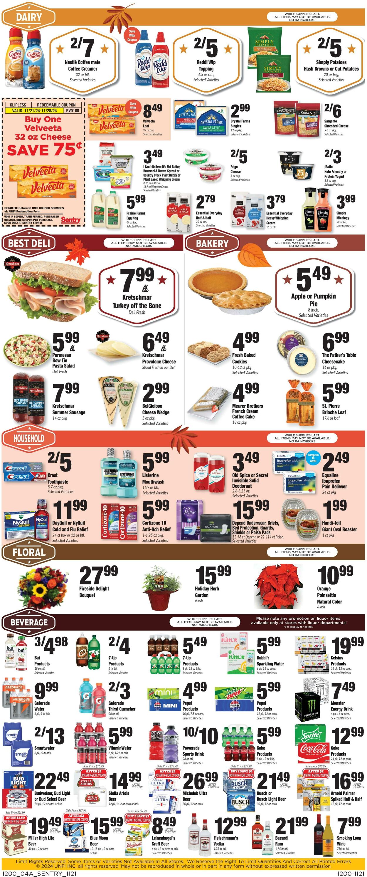 Weekly ad Sentry 11/21/2024 - 11/28/2024