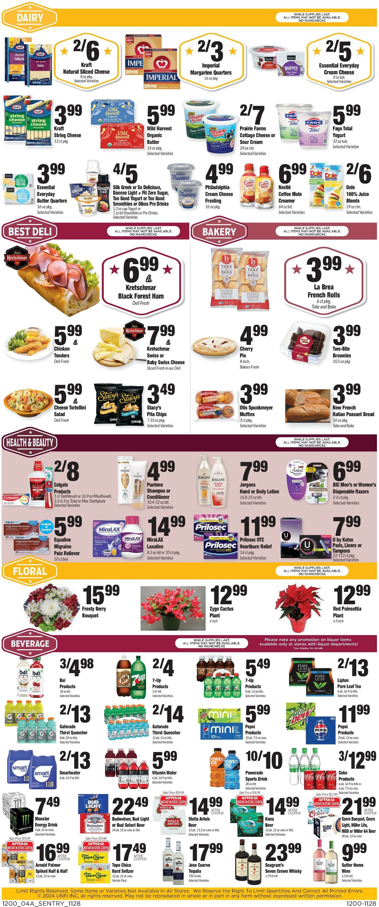 Weekly ad Sentry 11/29/2024 - 12/04/2024