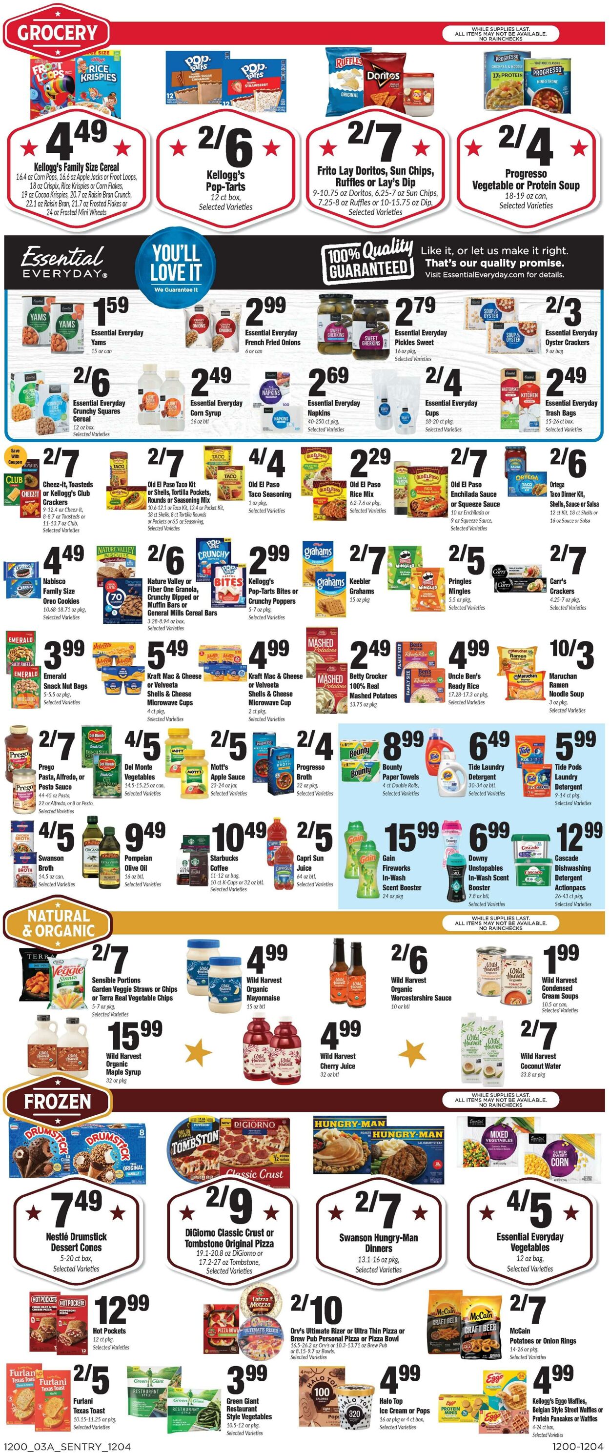 Weekly ad Sentry 12/04/2025 - 12/10/2025