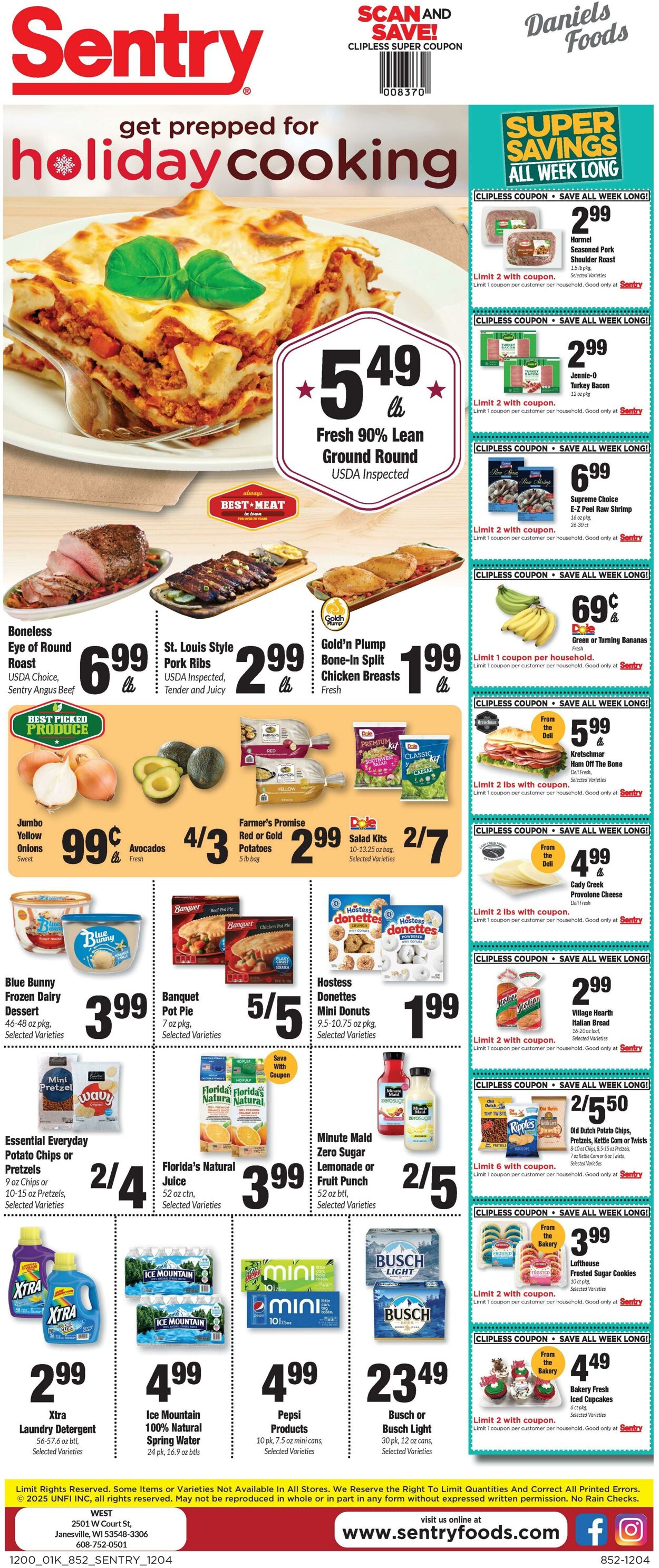 Weekly ad Sentry 12/04/2025 - 12/10/2025