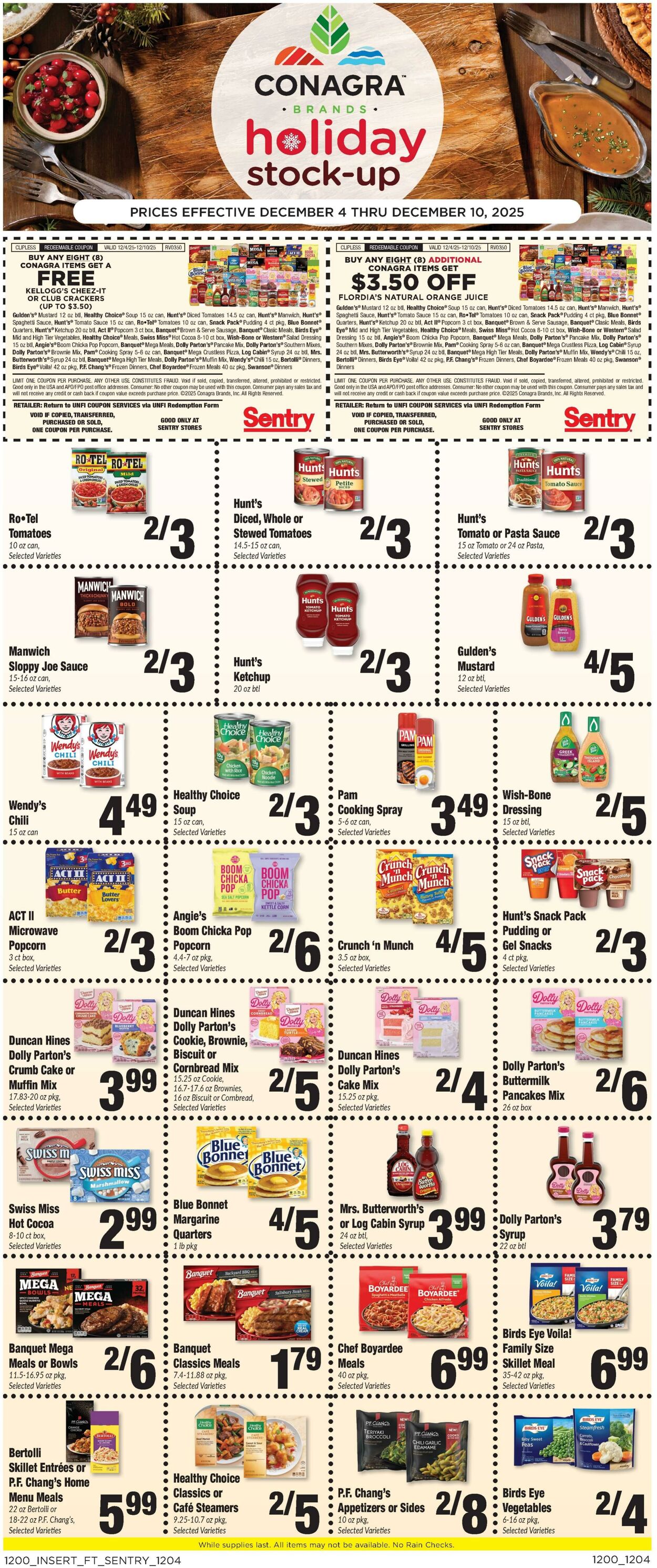 Weekly ad Sentry 12/04/2025 - 12/10/2025