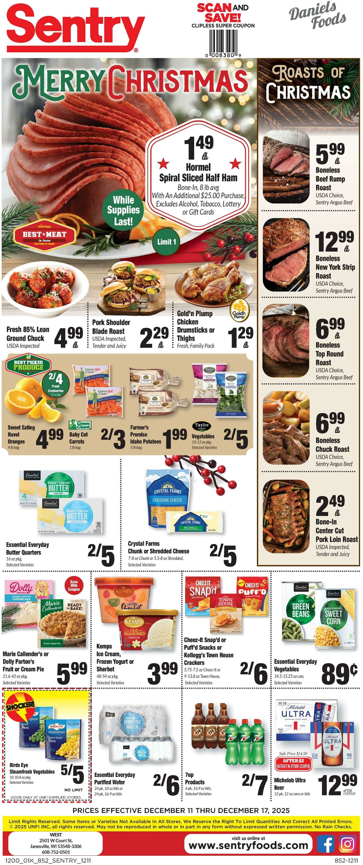 Weekly ad Sentry 12/11/2025 - 12/17/2025