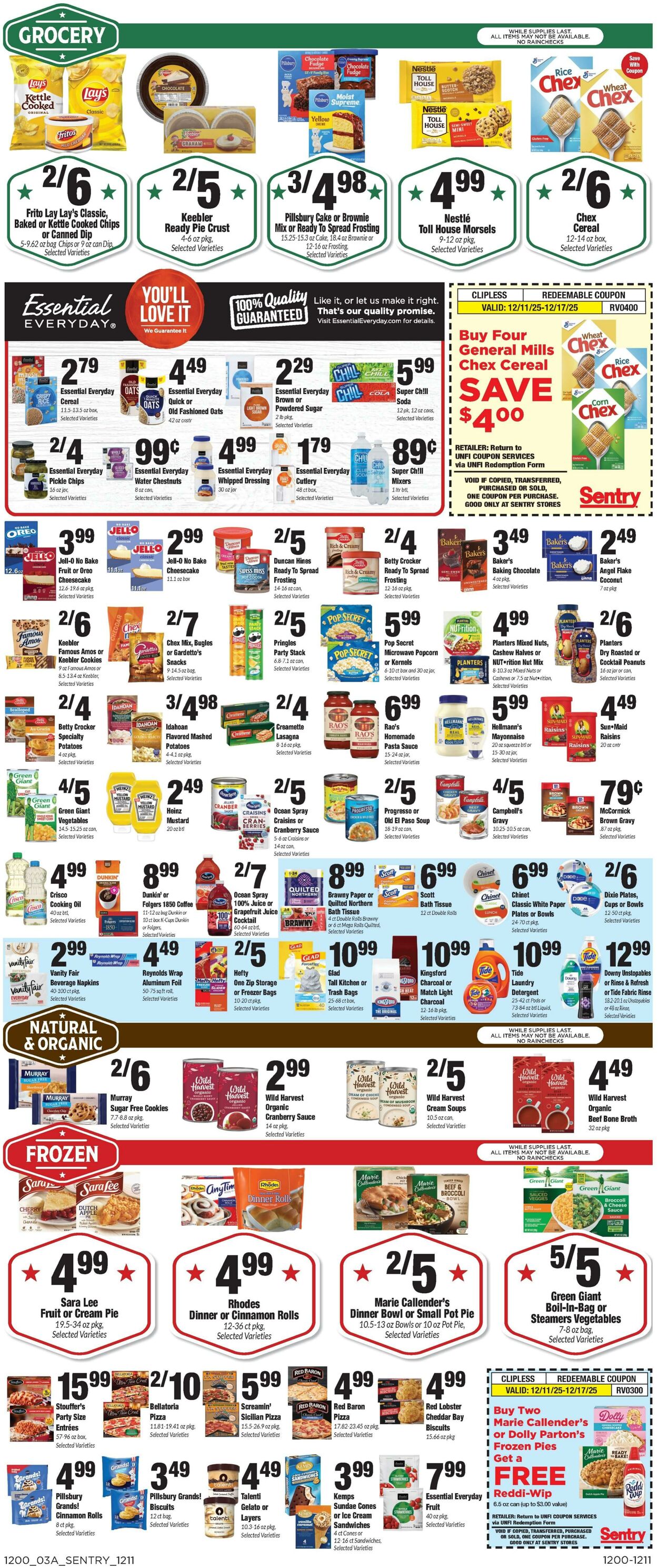Weekly ad Sentry 12/11/2025 - 12/17/2025