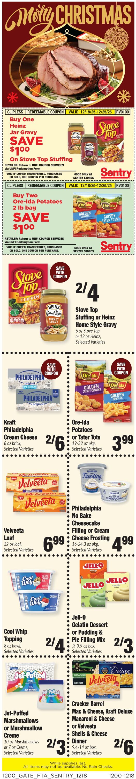 Weekly ad Sentry 12/18/2025 - 12/25/2025
