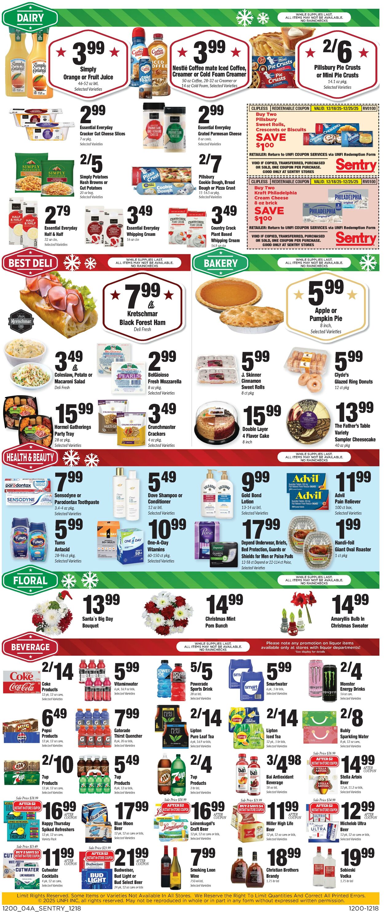 Weekly ad Sentry 12/18/2025 - 12/25/2025
